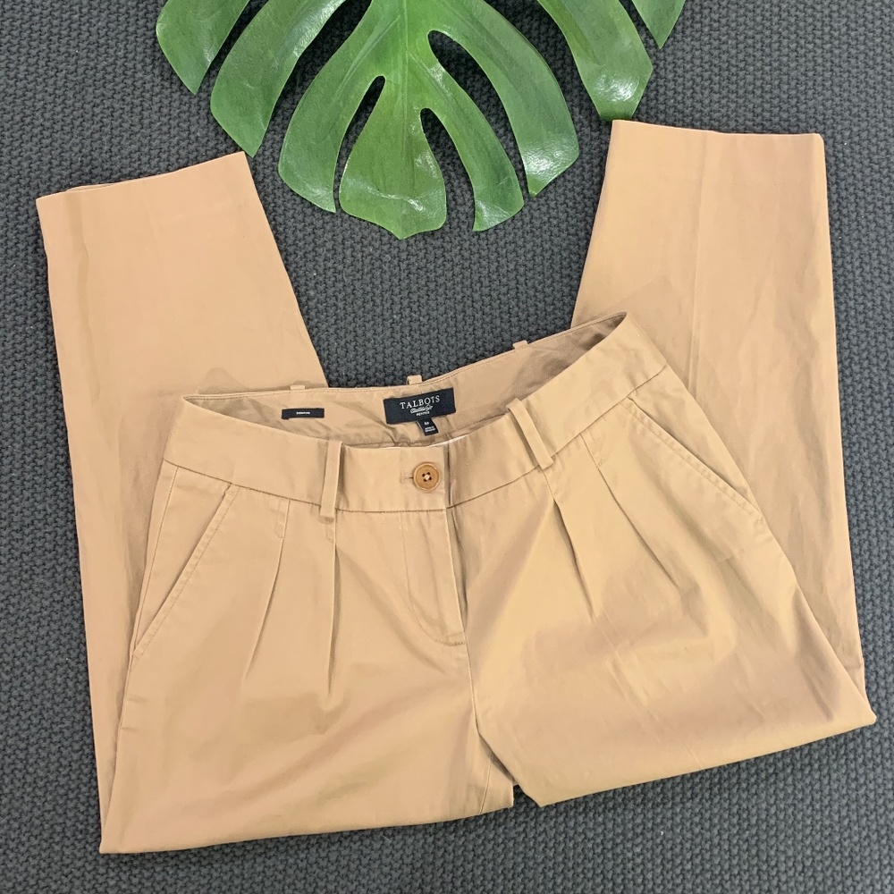 Talbots Cropped Petite Tan Pants